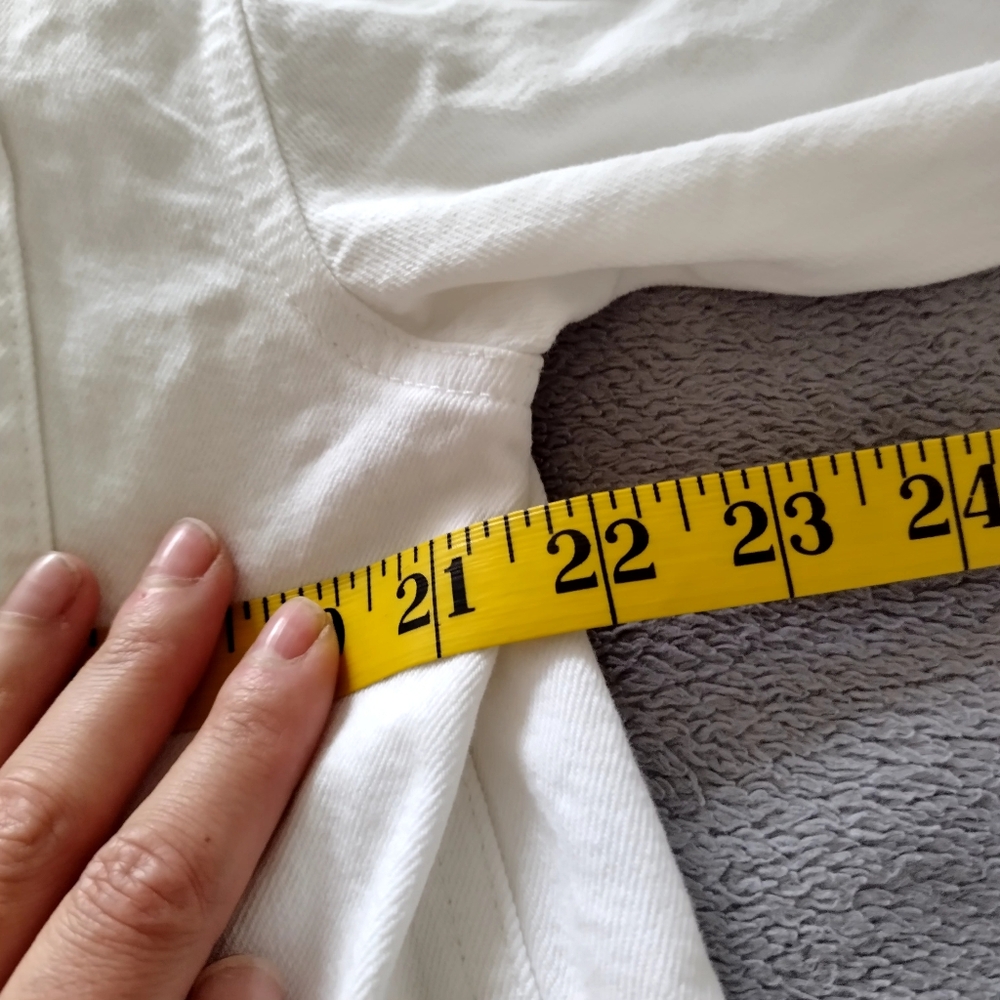 Madewell White Denim Oversized Fit Chore Jacket Sz M - Picture 8 of 9